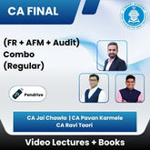 CA Final (FR + AFM + Audit) Combo (Regular) Video Lectures by CA Jai Chawla, CA Pavan Karmele, CA Ravi Taori (Pendrive)